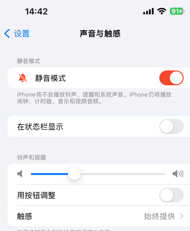 镇平苹果15Pro维修网点分享iPhone15Pro系列机型中隐藏静音图标 